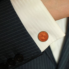 Load image into Gallery viewer, MerrySix BMW Cufflinks for Men Handcrafted Leather Car Cuff Links
