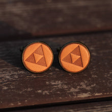 Load image into Gallery viewer, “The Legend of Zelda” Handcrafted Leather Cufflinks for Men
