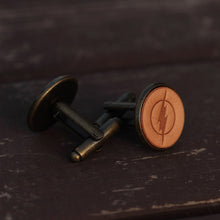 Load image into Gallery viewer, The Flash Superhero Handmade Leather Cuff Links for Men

