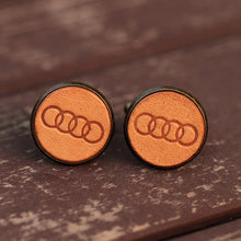 Load image into Gallery viewer, Vintage Audi Handcrafted Leather Cufflinks for Men

