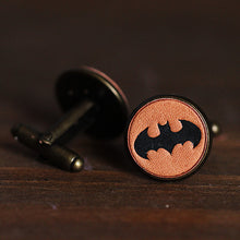 Load image into Gallery viewer, Super Hero Batman Cufflinks for Men Handcrafted Leather Cuff Links
