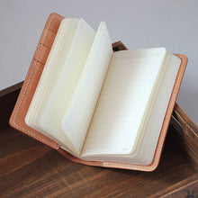 Load image into Gallery viewer, MerrySix Handmade Crafts 100% Hand-Stitched Veg-tanned Leather Classic Notebook Cover
