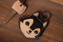 Load image into Gallery viewer, MerrySix Crafts Handmade Corgi Key Chain Veg-Tanned Personalized Cute Dog Animal Key Ring

