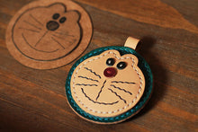 Load image into Gallery viewer, MerrySix Crafts Handmade Cute Doraemon Key Chain Veg-Tanned Leather Personalized Animal Bag Charm
