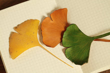 Load image into Gallery viewer, MerrySix Handcrafted Crafts Handmade Ginkgo Veg-Tanned Personalized Cute Leaf Bookmark

