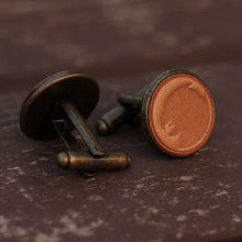 Load image into Gallery viewer, Hawkman Superhero Handcrafted Leather Cufflinks for Men
