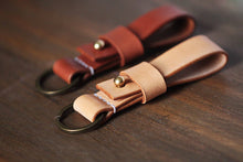 Load image into Gallery viewer, MerrySix Crafts Handmade Veg-Tanned Leather Personalized Cute Key Chain
