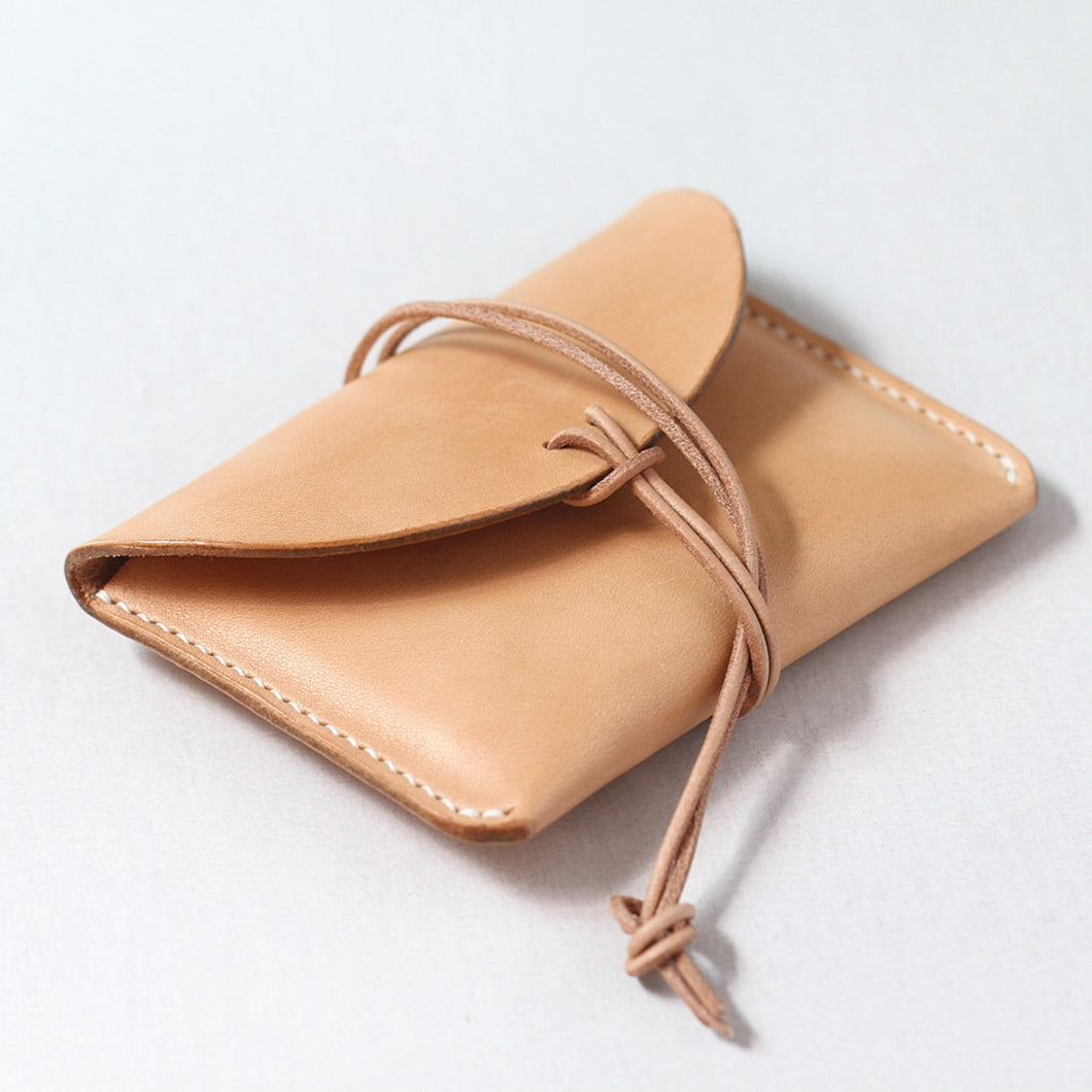 MerrySix Crafts Natural Color Handcrafting Slim Minimalist Wallets for Men & Women RFID Leather Business Card Holder Wallet