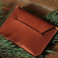 Load image into Gallery viewer, MerrySix Crafts Handmade Slim Envelope Wallets for Men &amp; Women RFID Front Pocket Leather Business Card Holder Wallet

