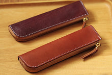 Load image into Gallery viewer, MerrySix Crafts Handmade Cute Small Pencil Case Veg-tanned Leather Pen Pouch Bag
