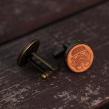Load image into Gallery viewer, Star Wars Cufflinks Handcrafted Leather Cuff Links for Men
