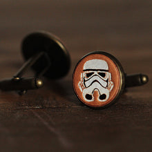 Load image into Gallery viewer, Star Wars Cufflinks Handmade Leather Cuff Links for Men
