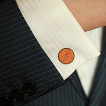 Load image into Gallery viewer, MerrySix Syringe Handcrafted Leather Custom Cufflinks for Men
