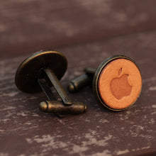 Load image into Gallery viewer, Handmade Apple Leather Cufflinks for Men
