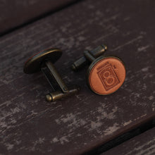 Load image into Gallery viewer, &quot;Doctor Who&quot; Symbol Handcrafted Leather Cufflinks for Men at MerrySix
