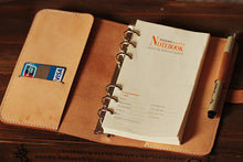 Load image into Gallery viewer, MerrySix Crafts 100% Hand-Stitched Veg-tanned Leather Note Book Cover
