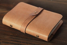 Load image into Gallery viewer, MerrySix Handcrafted Crafts 100% Hand-Stitched Veg-tanned Leather Note Book Cover
