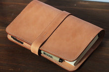 Load image into Gallery viewer, MerrySix Crafts MerrySix Crafts 100% Hand-Stitched Veg-tanned Leather Field Note Book Cover
