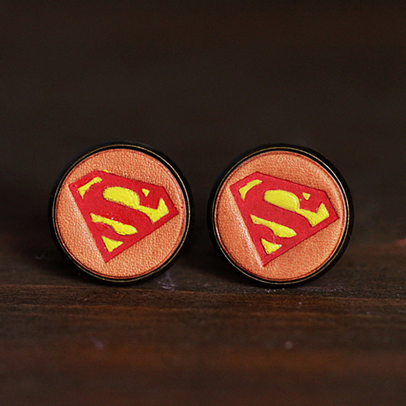 Superhero Cufflinks for Men Handcrafted Superman Cuff Links